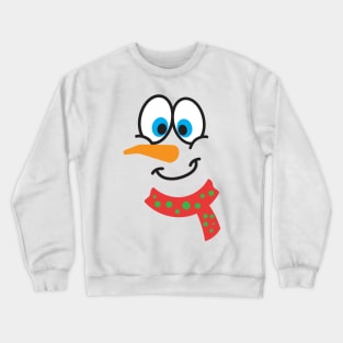 snowman face Crewneck Sweatshirt